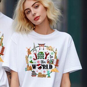 Disney Epcot Joy The World Christmas Shirt, Epcot Global Landmarks Christmas 165
